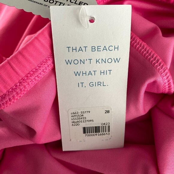 Cacique Swim Skirt Bottom Womens Size 28 Pink Nylon Spandex NWT SW-1865 - Picture 7 of 10